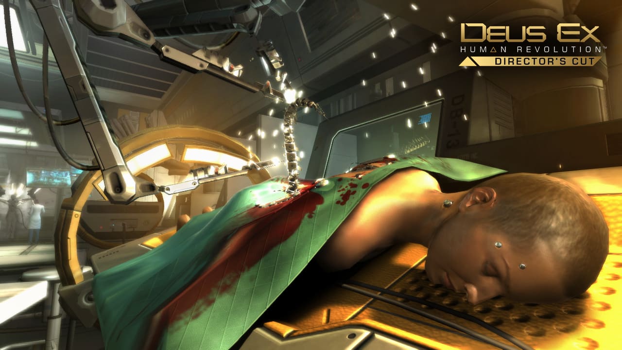 Director's Cut — Adam Jensen in combat stance with augmented bladed arms