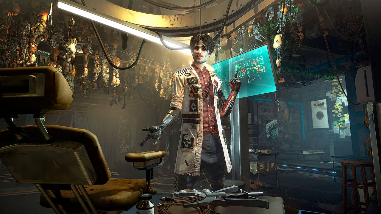 Mankind Divided — Golem City slum environment with augmented refugees