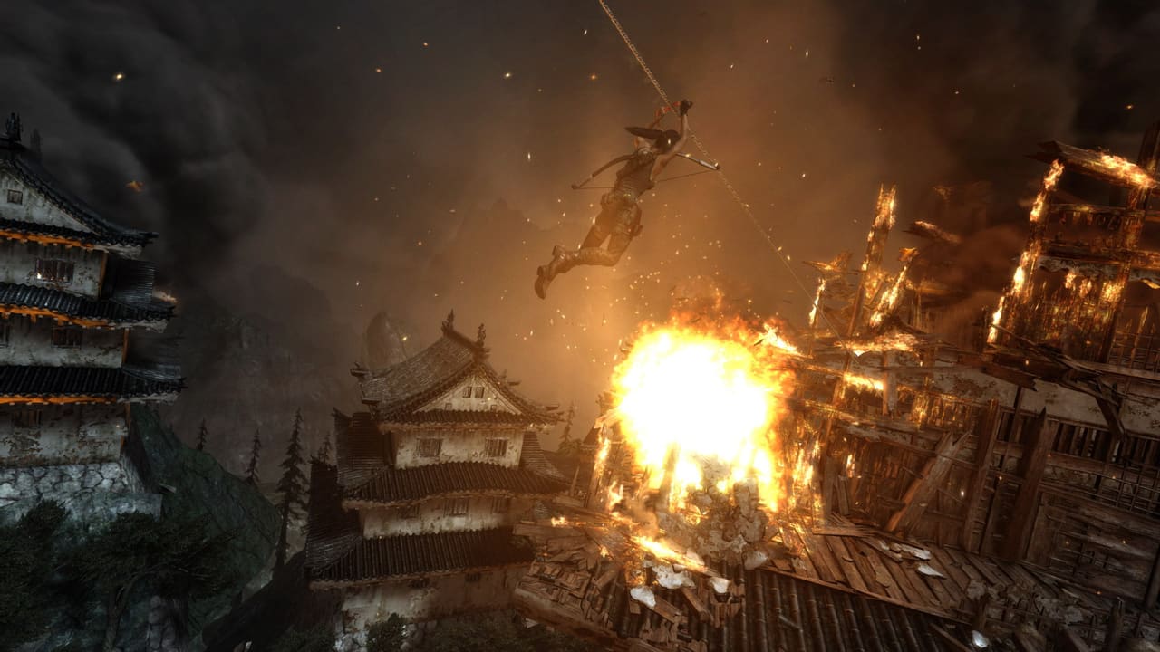 Tomb Raider — bow-and-arrow stealth gameplay sequence